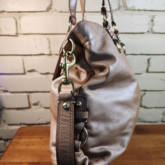 Euc Coach Ashley Gold Leather Rare Shoulder Bag Purse - Picture 4 of 13